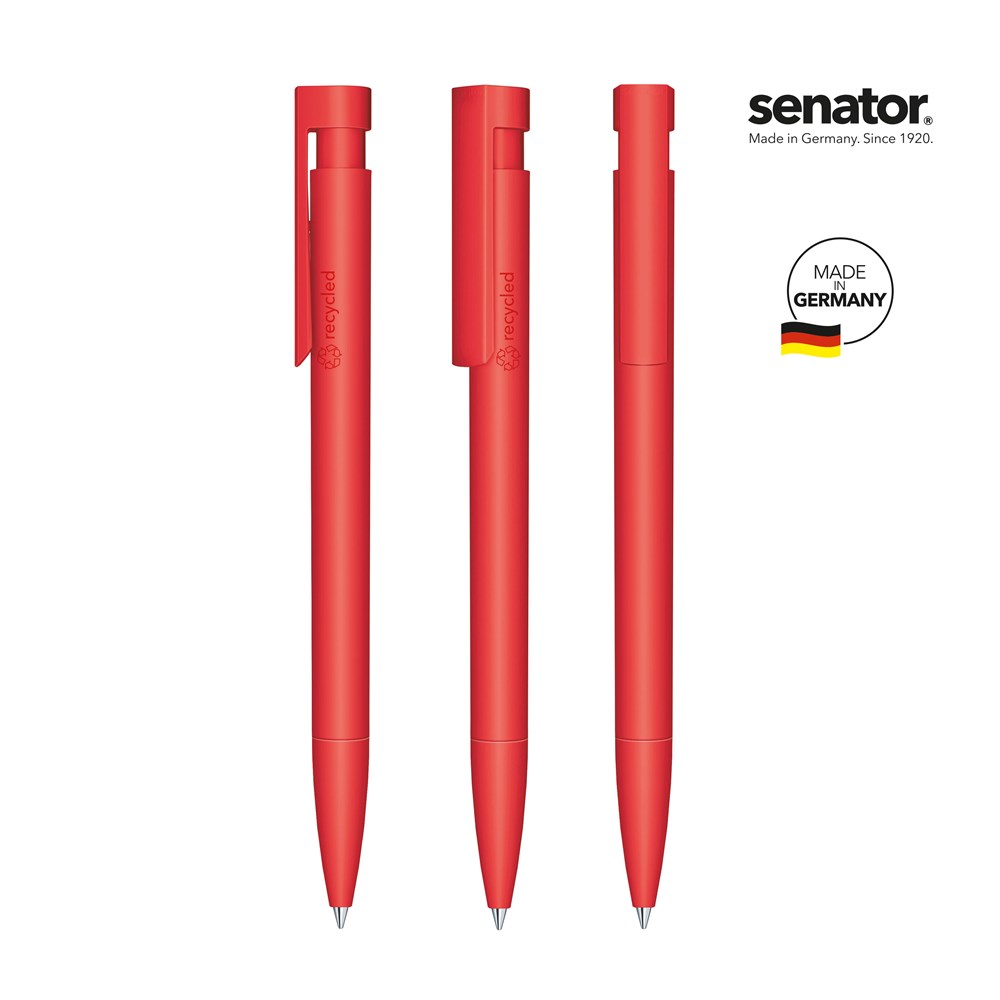 senator® Liberty Matt Recyceld  retractable pen - rood 186