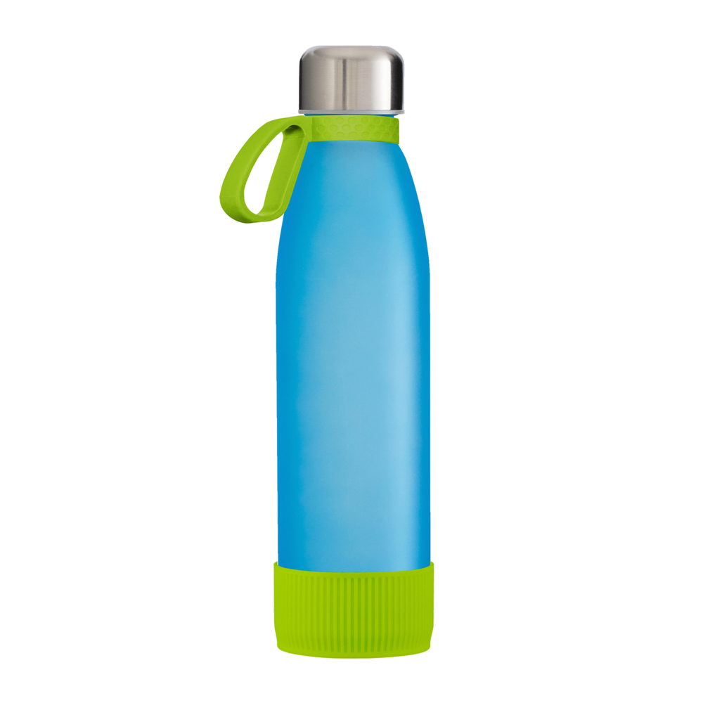 Fles GLASS - lichtgroen, zilver, cyaan