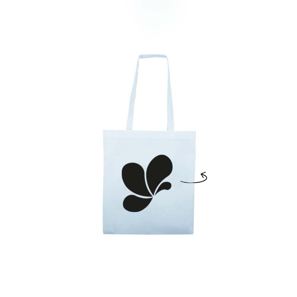 Draagtas, 36 x 42 cm, non woven, 2 zijden, 100 grams, korte handle Per 100 stuks