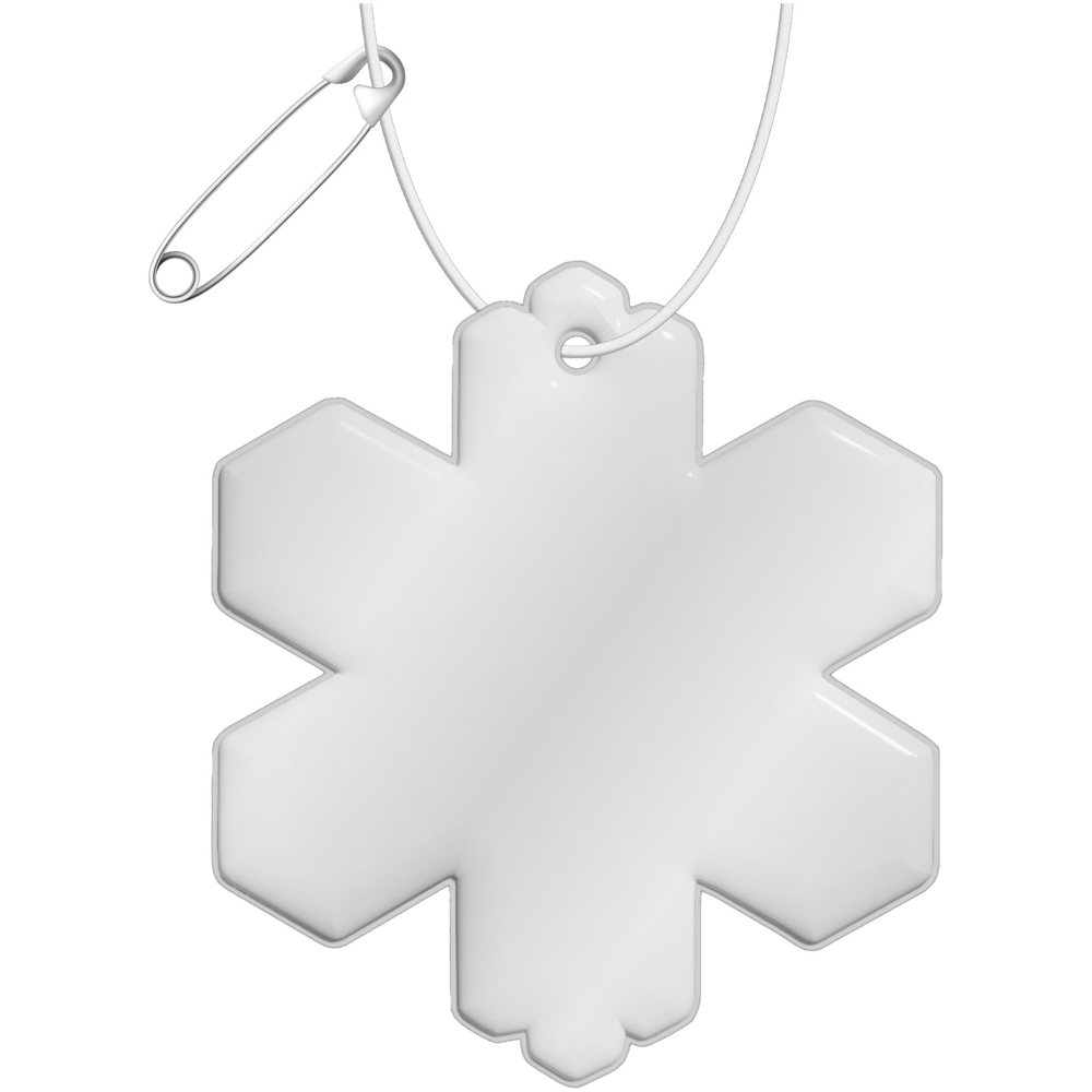 RFX™ H-10 reflecterende TPU hanger met sneeuwvlok - Wit