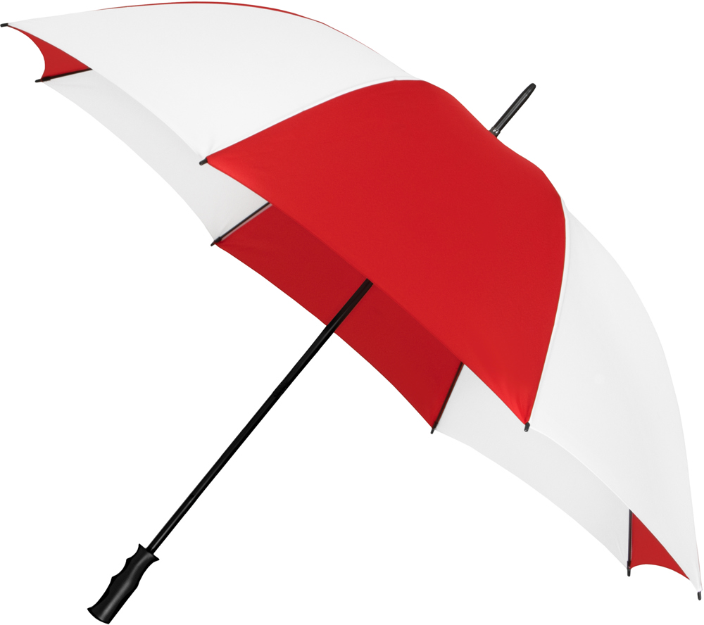 FALCONETTI - Golfparaplu - Handopening - Windproof -  125 cm - Rood / Wit (± PMS 1797C)