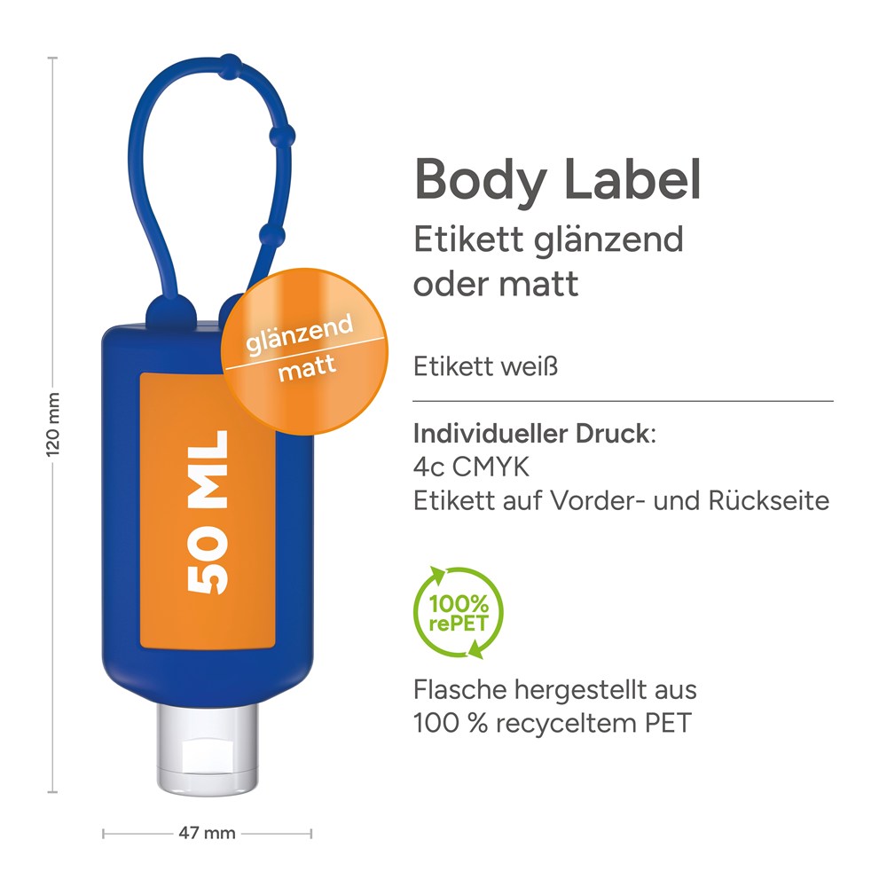 Sportgel, Bumper 50 ml, blauw, Body Label