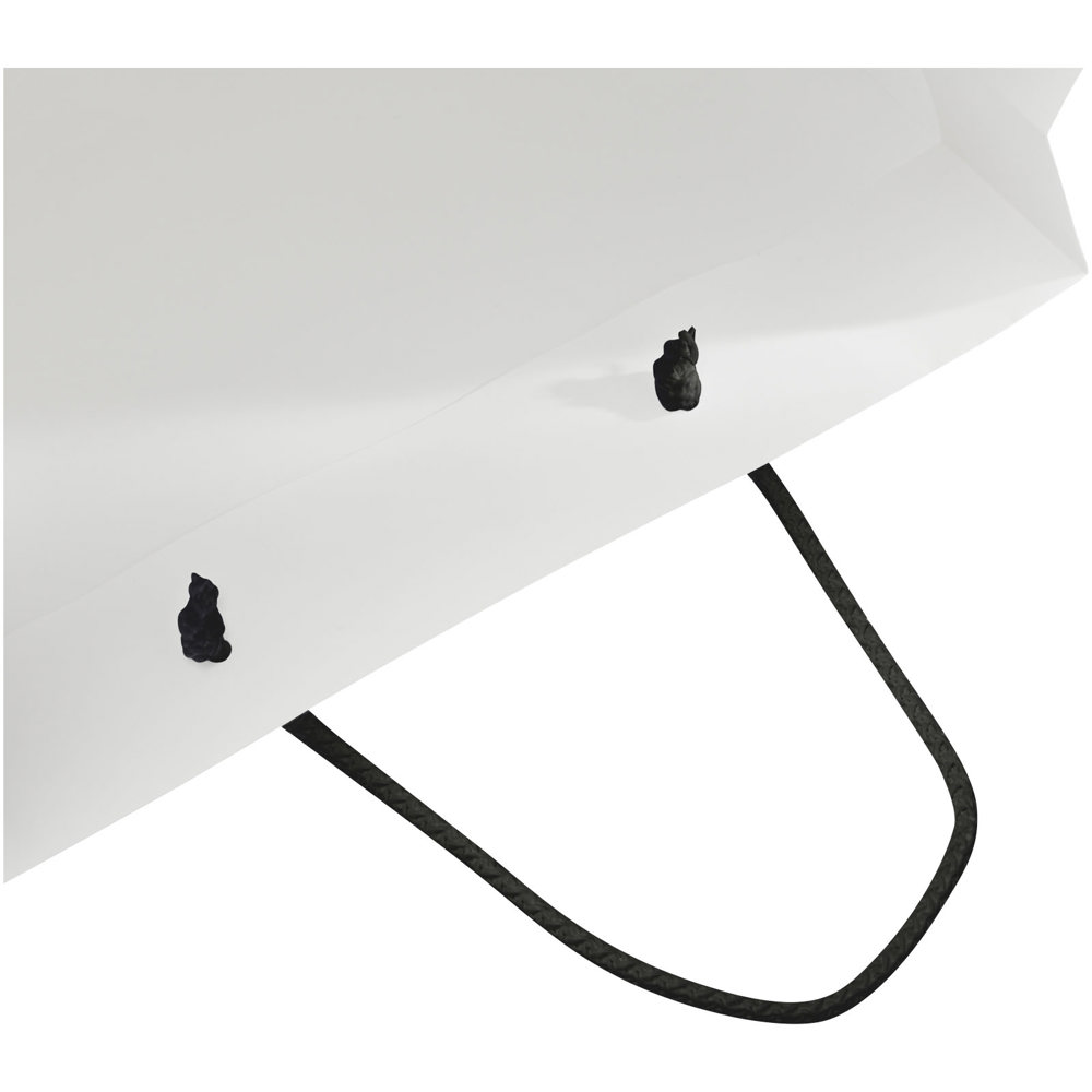Handgemaakte 170 g/m2 integra papieren tas met PP woven handgrepen - 31 x 12 x 41 cm