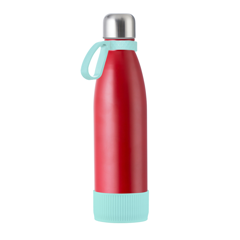 Fles RETUMBLER-myTOULON - lichtblauw, rood