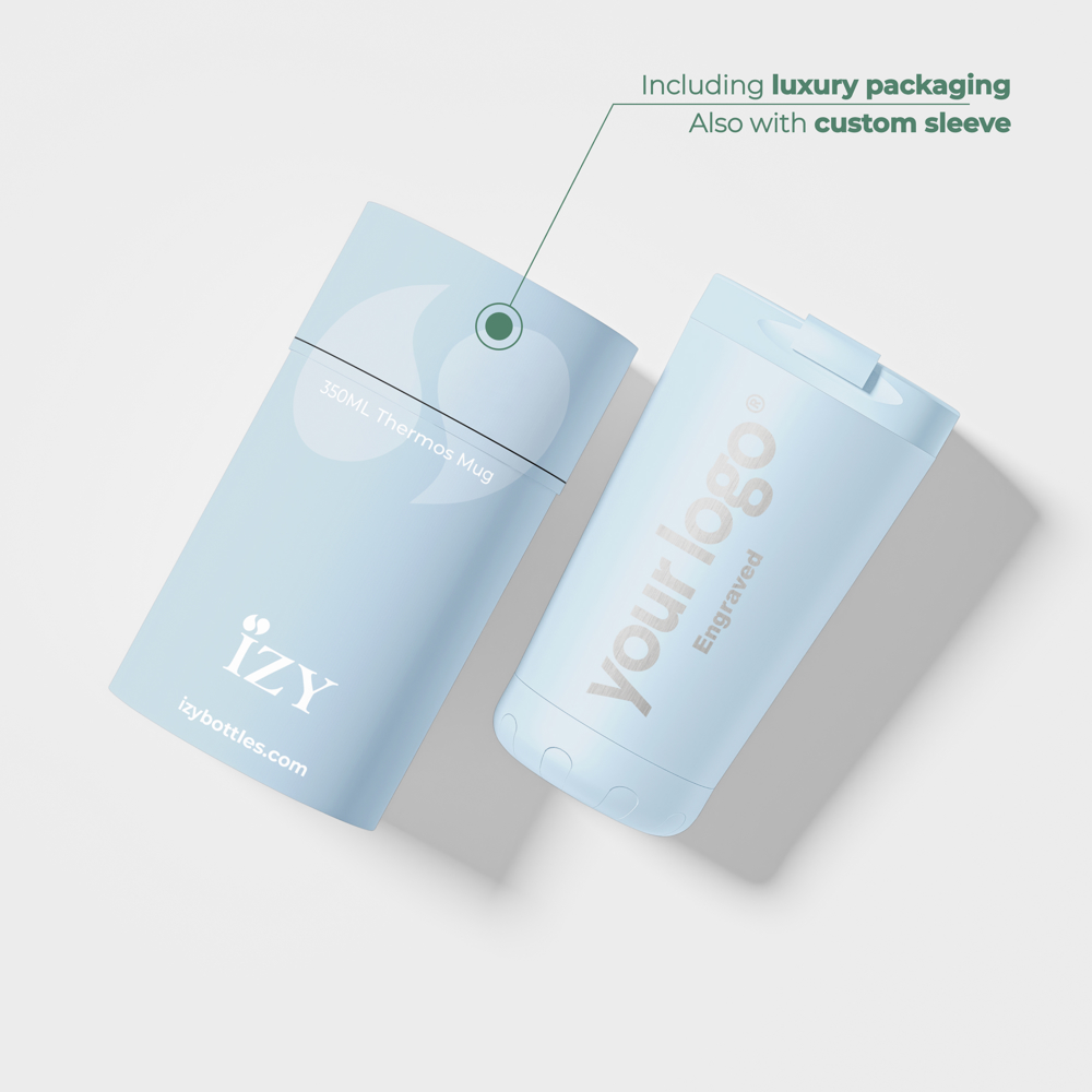 Thermosbeker / Koffiebeker - Licht Blauw - 350 ml