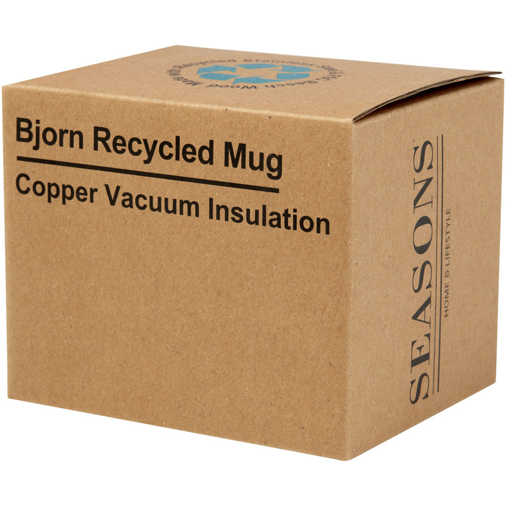 Bjorn 360 ml RCS-gecertificeerde mok van gerecycled roestvrijstaal met koperen vacuümisolatie