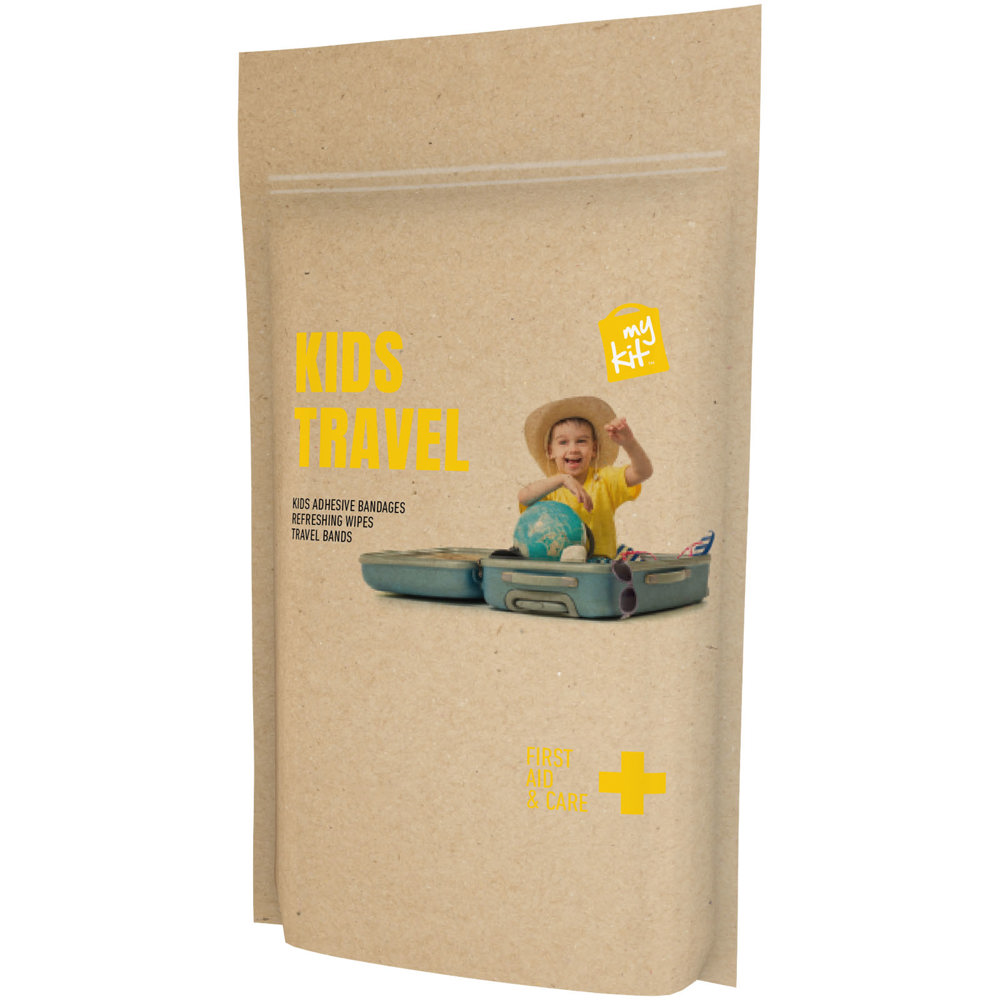 MyKit reisset voor kinderen met papieren stazak - Kraftbruin