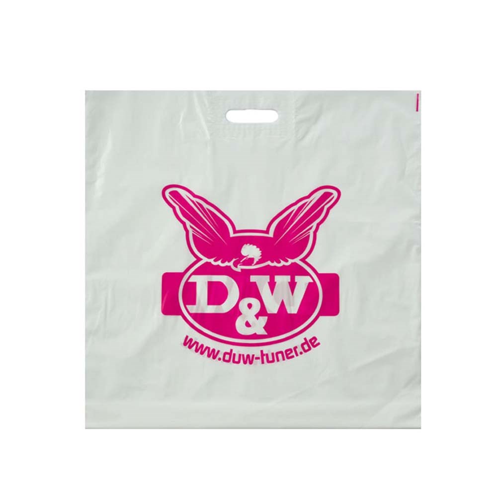 Plastic tas, 45 x 45 x 7,5 cm, 48 micron, ldpe, stanshandvat, 2 zijden
