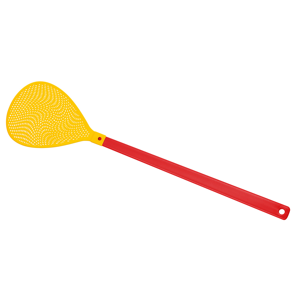 Vliegenmepper "ovaal" - rood/geel