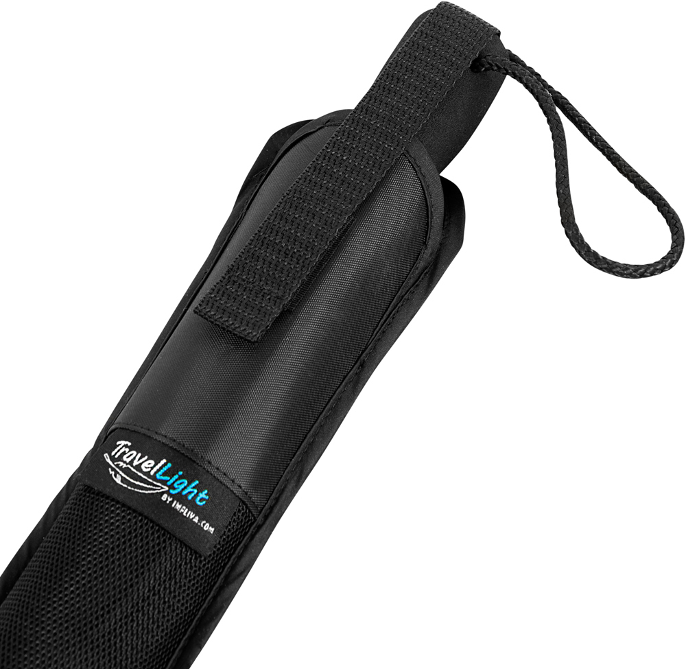 FALCONE - Extreem lichte reisparaplu - Handopening - Windproof -  100 cm - Zwart