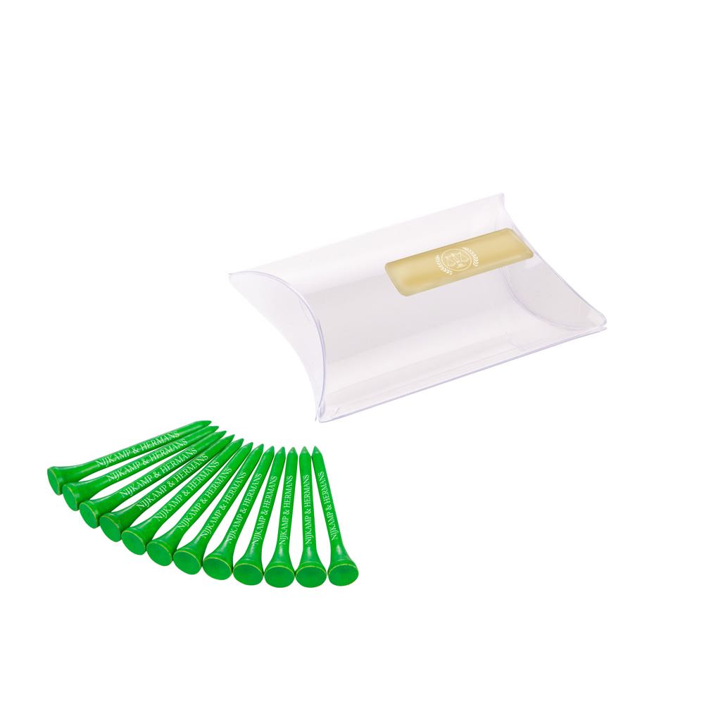 Pillowpack met 12 tees 70 mm - Neon Groen