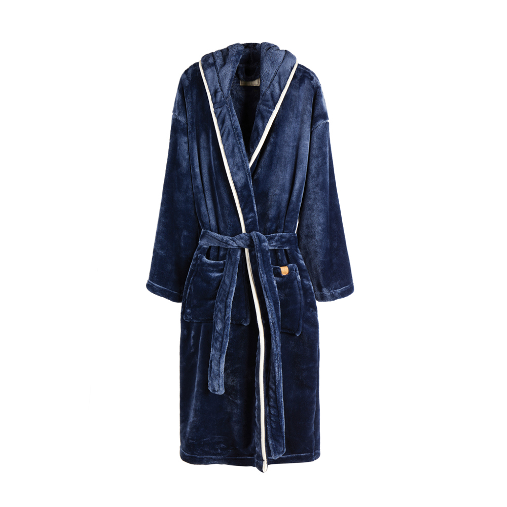 VINGA Louis luxe pluche RPET badjas maat S/M