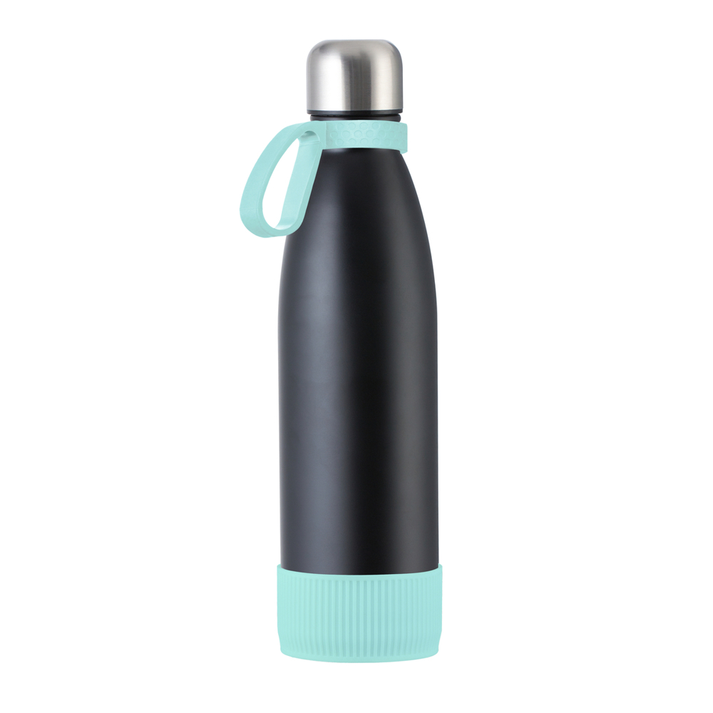 Fles RETUMBLER-myTOULON - lichtblauw, zwart, zilver
