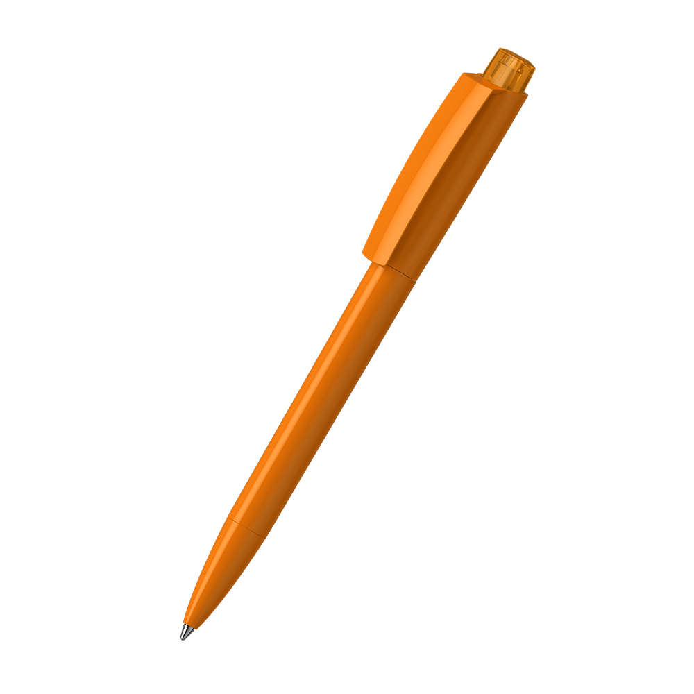Klio-Eterna - Zeno high gloss/transparent - Drukknop-balpen - lichtoranje/oranje transparant