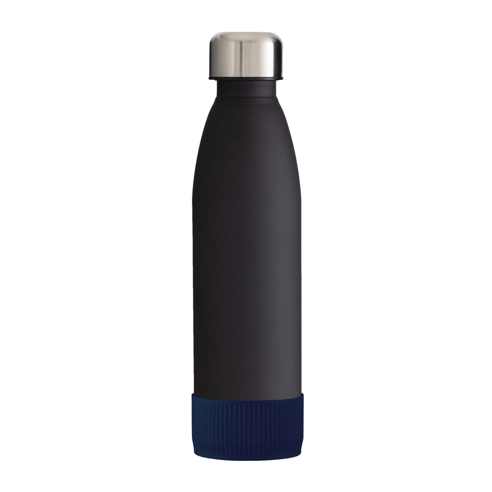 Fles GLASS - donkerblauw, zwart