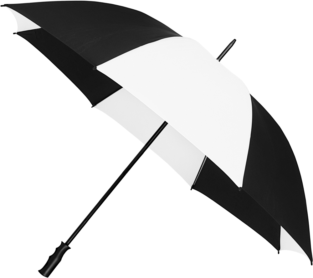 FALCONETTI - Golfparaplu - Handopening - Windproof -  125 cm - zwart / wit