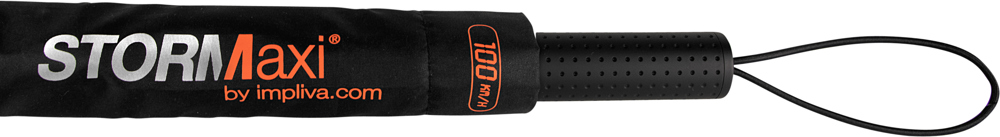 STORMaxi - Arodynamische stormparaplu - Handopening - Windproof -  92 cm - Zwart / Oranje