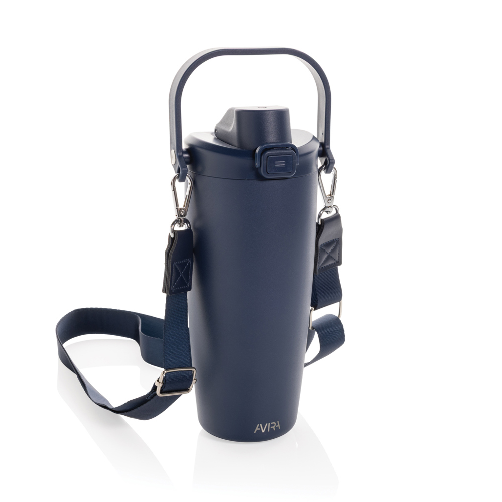Avira Ayala RCS R-RVS duosip afsluitbare crossbody tumbler - donkerblauw (± PMS 2767C)
