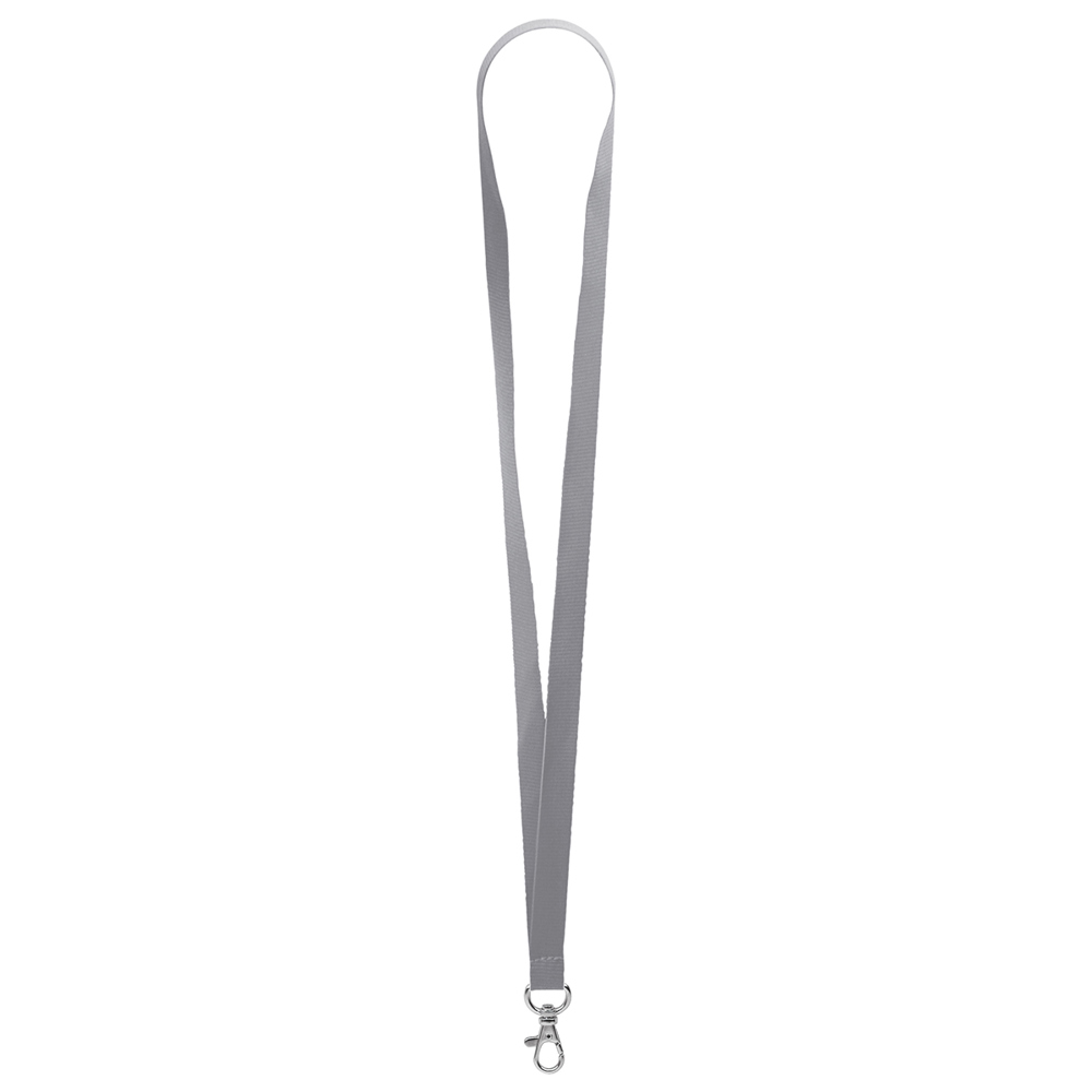 Keycord "standaard", breedte 15 mm - Donkergrijs