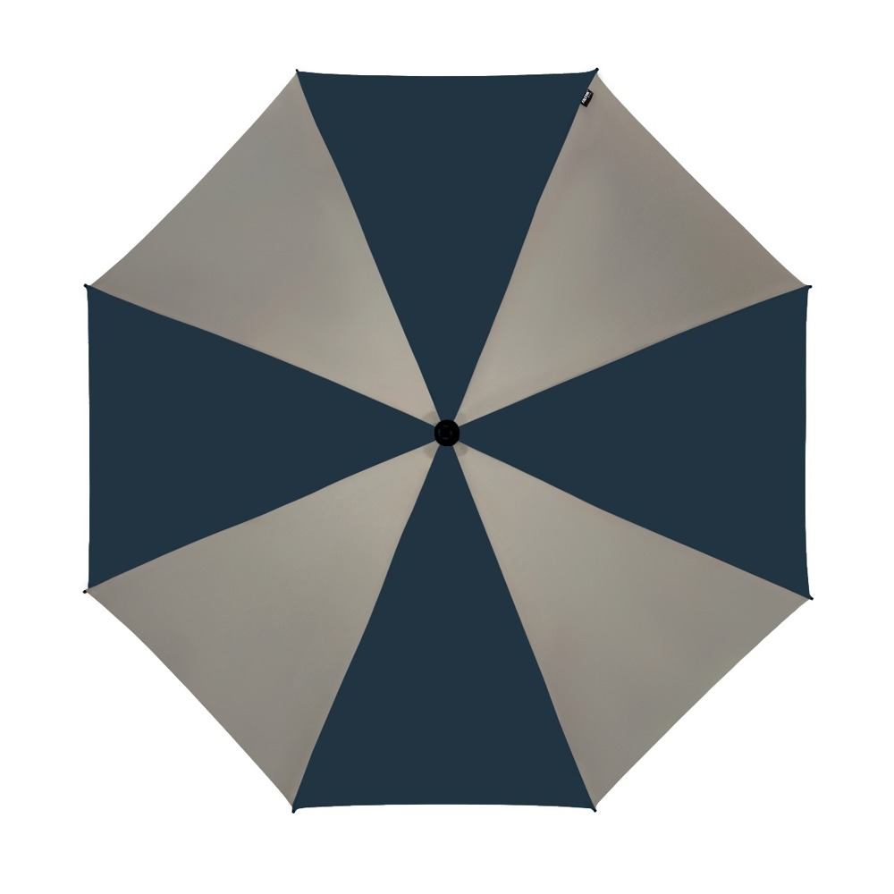 FALCONE - Reflecterende paraplu - Automaat - Windproof -  120 cm - Marine blauw / Zilver