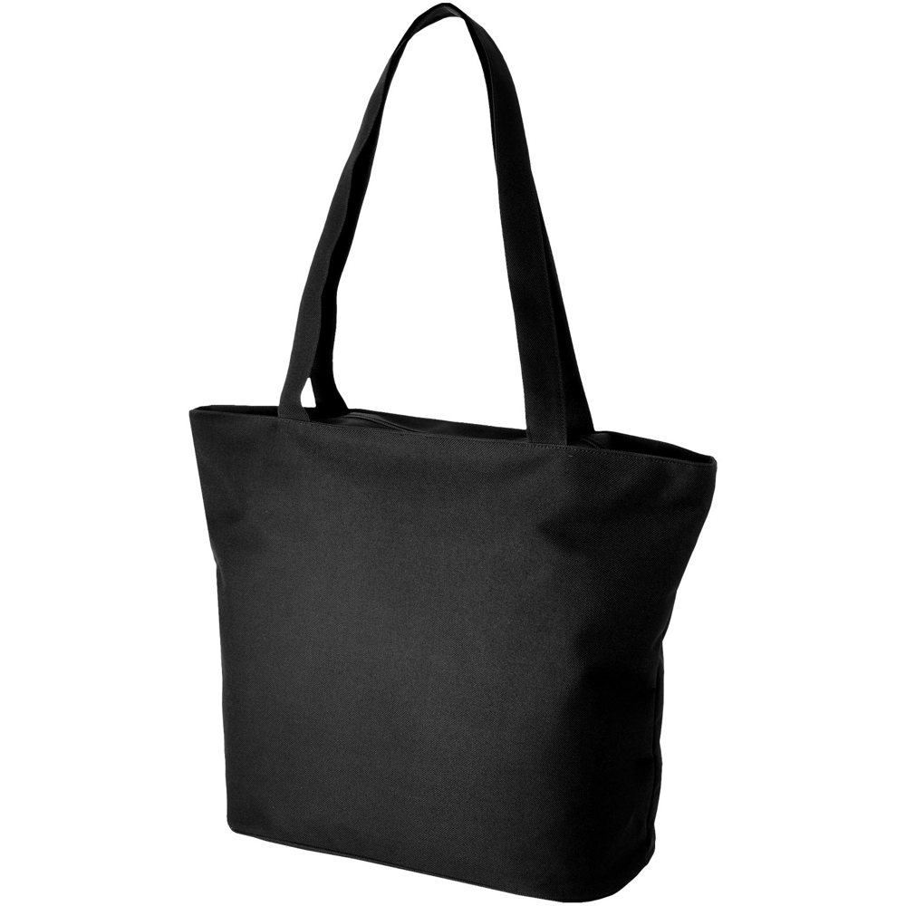 Panama polyester draagtas met rits 20L - zwart
