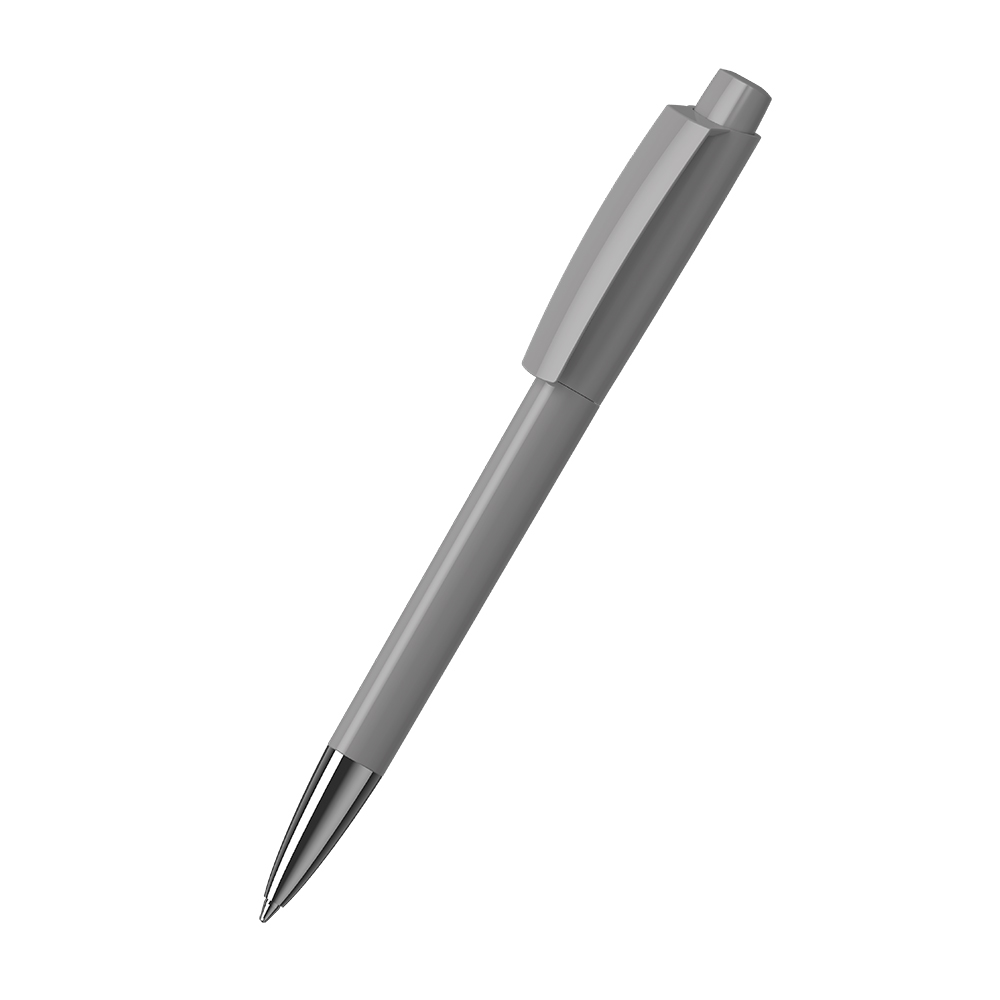 Klio-Eterna - Zeno high gloss Mn - Drukknop-balpen - grijs