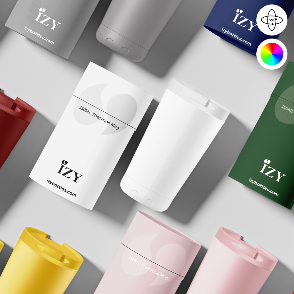 Thermosbeker / Koffiebeker - Wit - 350 ml