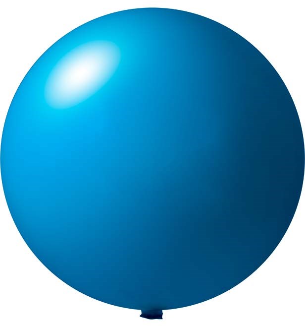 Reuzenballonnen bedrukt Ø 80 cm - Midden blauw (4450) Pastel (± PMS 3005)