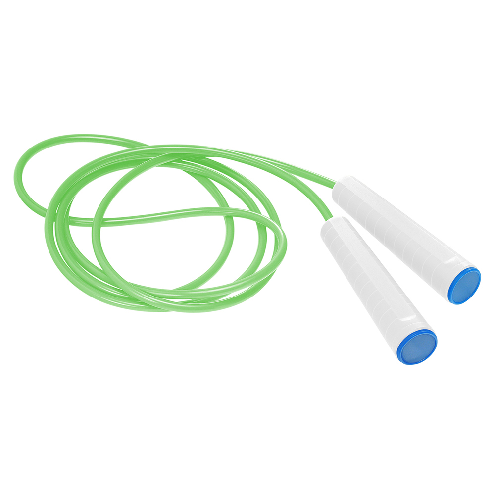 Springtouw - wit/blauw/neongroen