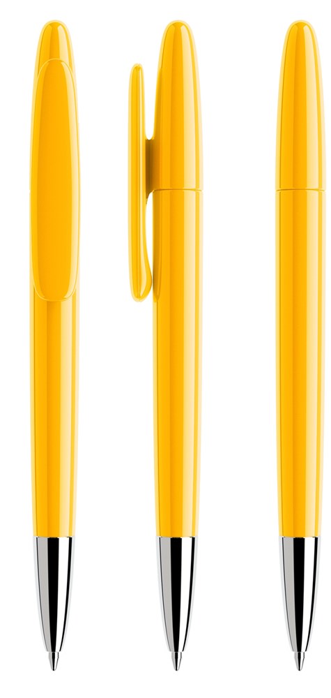 Prodir DS5 TPC Polished with Chrome Metal Nose-Cone - Yellow polished