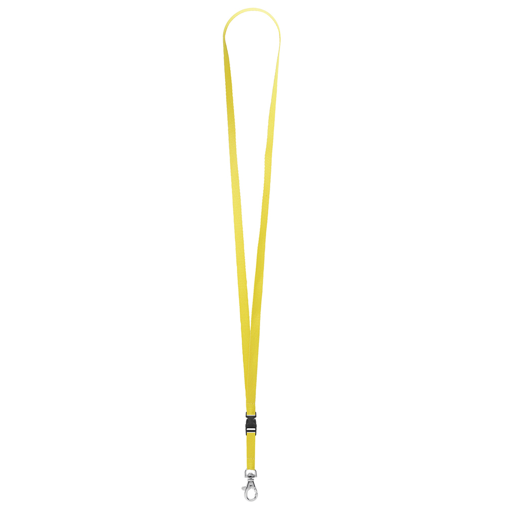 Keycord "standaard", breedte 10 mm - pastelgeel