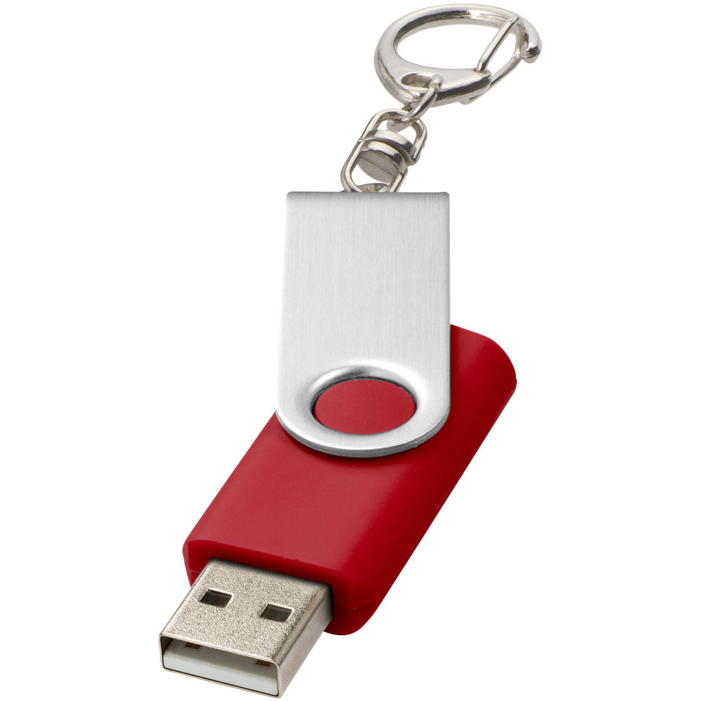 Rotate USB met sleutelhanger - Rood