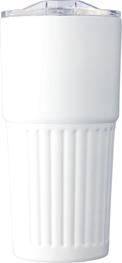 Gerecyclede roestvrijstalen dubbelwandige drinkmok (500 ml) Kael - Wit