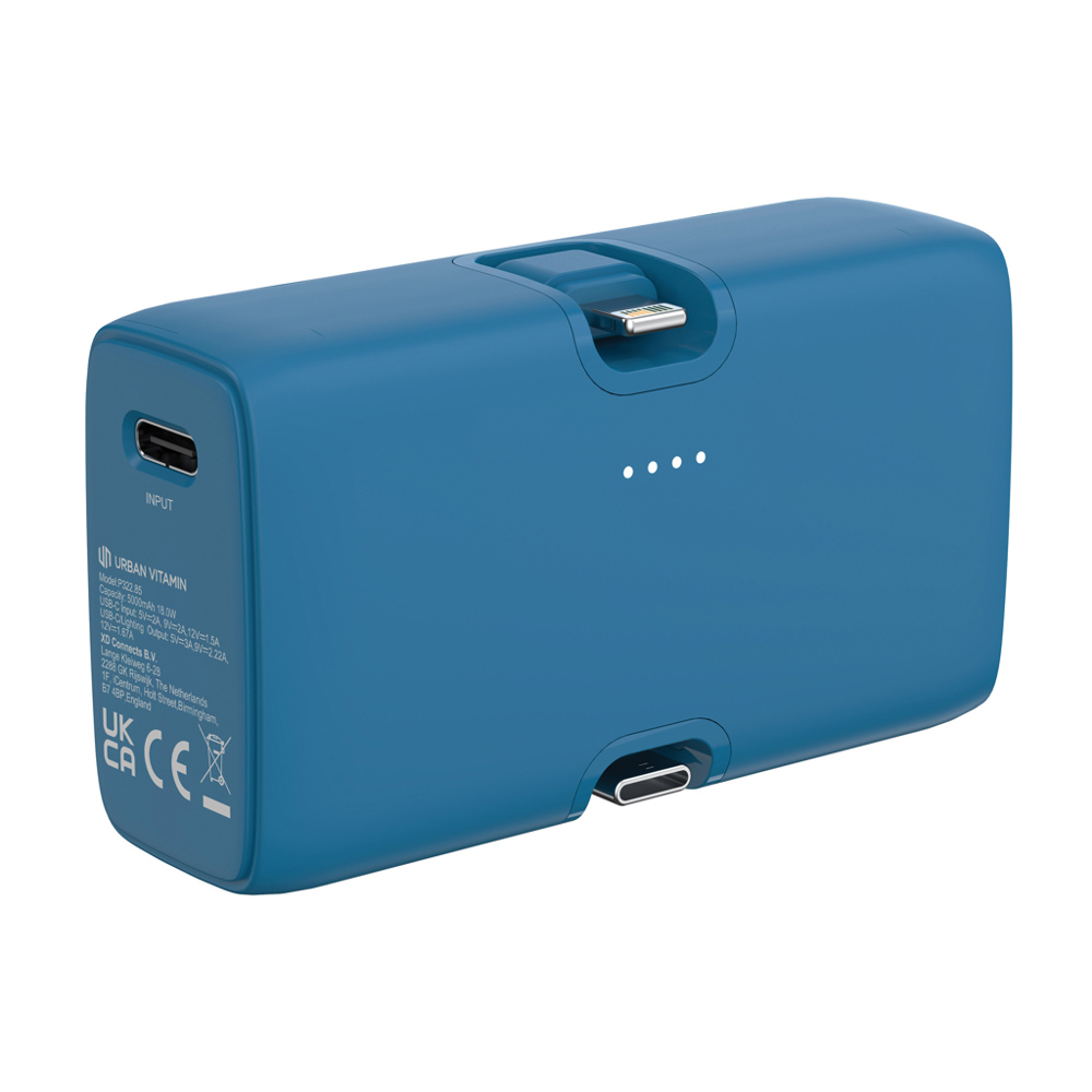 Urban Vitamin Los Angeles RCS rplastic 20W PD powerbank - blauw (± PMS 2161C)