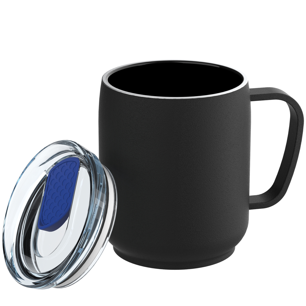 Thermobeker RETUMBLER-myNIZZA CERAMIC - zwart, blauw, transparant