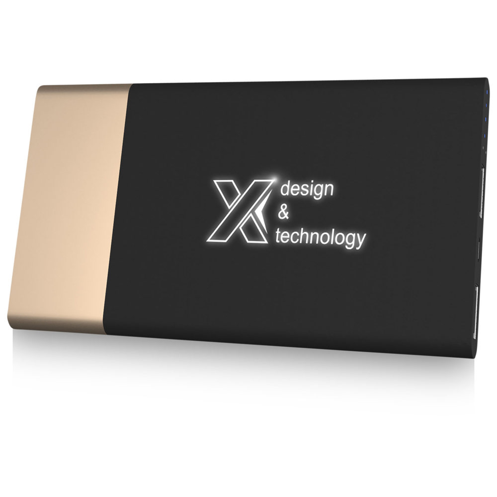 SCX.design P20 5000 mAh oplichtende slimme powerbank - Goud, Wit