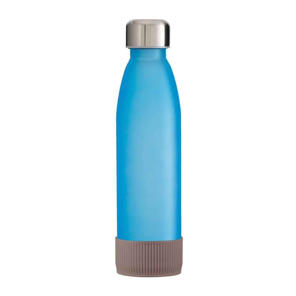 Fles GLASS - bruin, zilver, cyaan