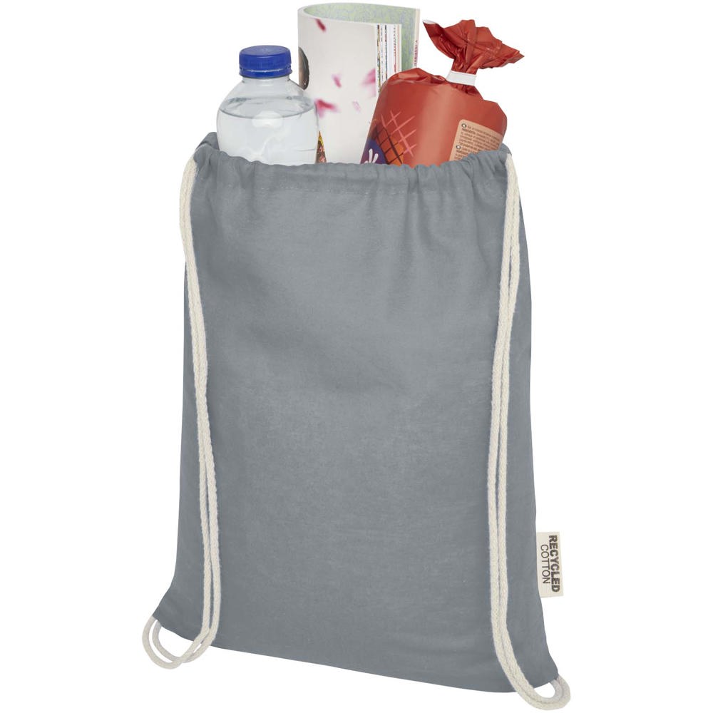 Oregon tas met trekkoord van 140 g/m² GRS gerecycled katoen