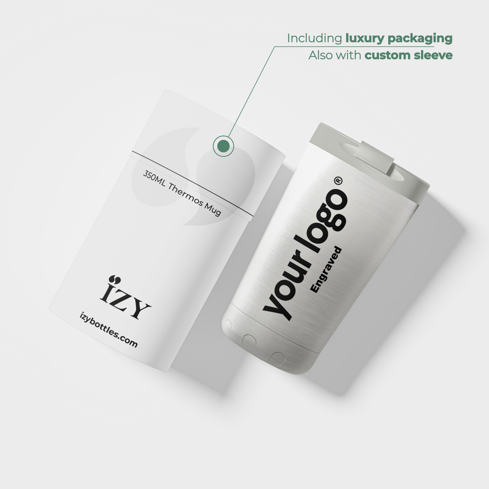 Thermosbeker / Koffiebeker - Zilver - 350 ml