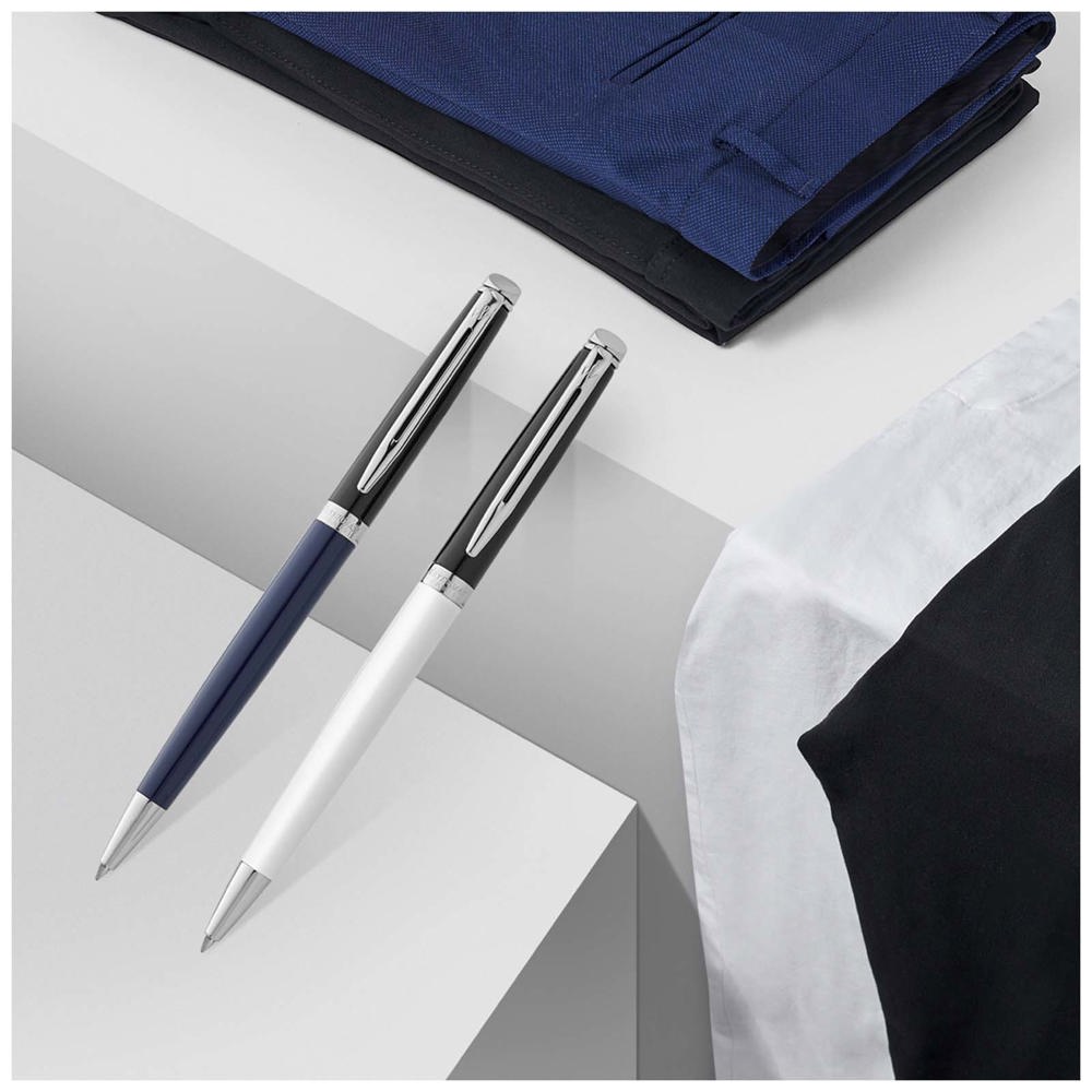 Waterman Hemisphere balpen met kleurblokken en palladium afwerking (blauwe inkt)