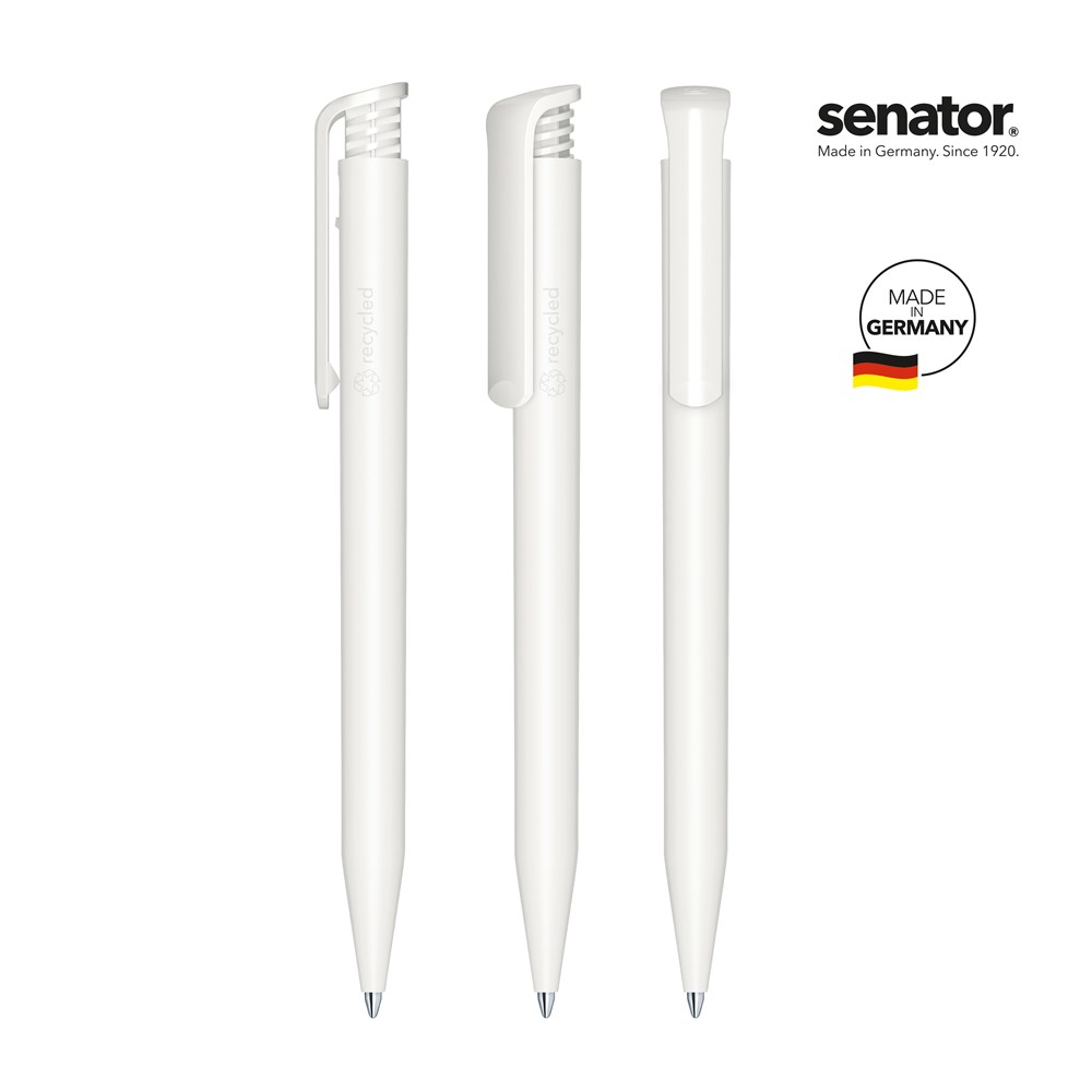 senator® Super Hit Matt Recycled  retractable pen - Wit