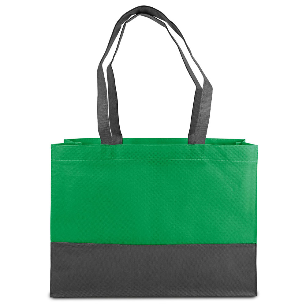 ROMA – Shopper met bodem- en zijvouwen - Groen/Antraciet