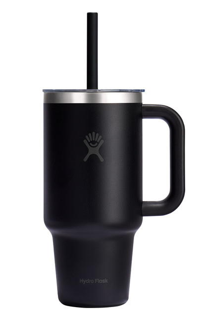 Hydro Flask 32 OZ TRAVEL TUMBLER CLEAR LID BLACK