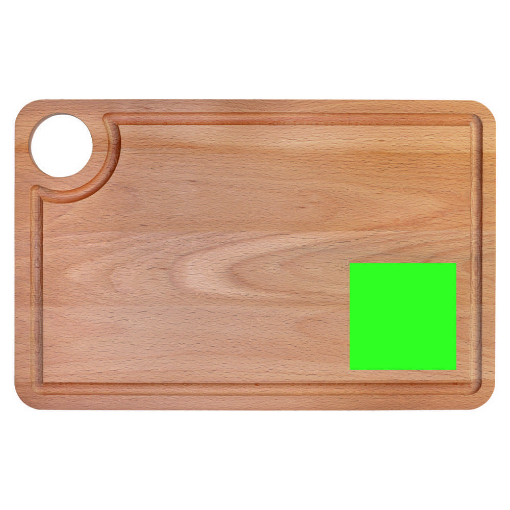 Plank met sapgeul en 'oog' beuken 34x22 cm