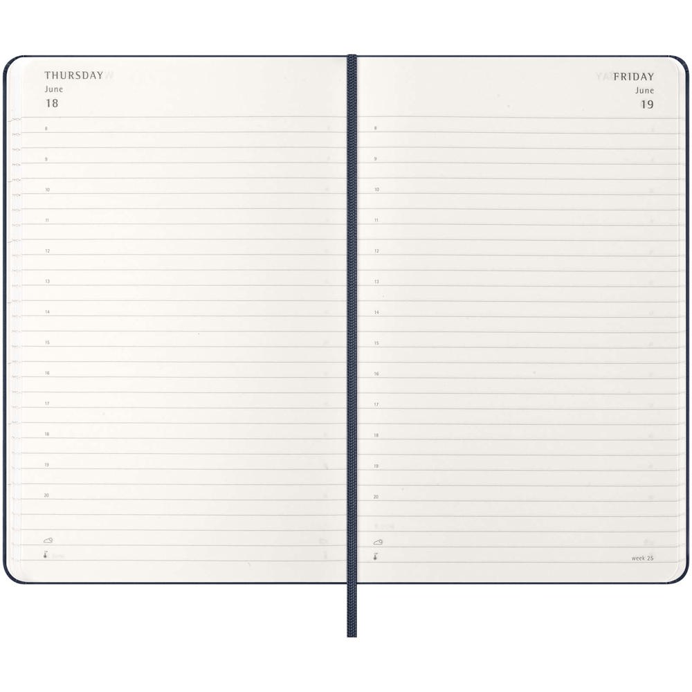 Moleskine dag-agenda voor 12 maanden met harde kaft