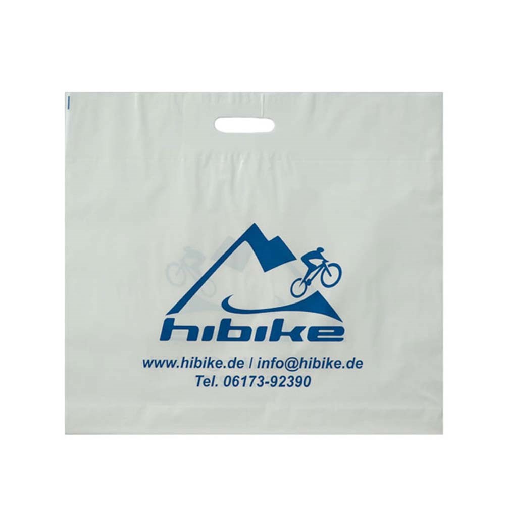Plastic tas, 50 x 45 x 7,5 cm, 48 micron, ldpe, stanshandvat, 1 zijde