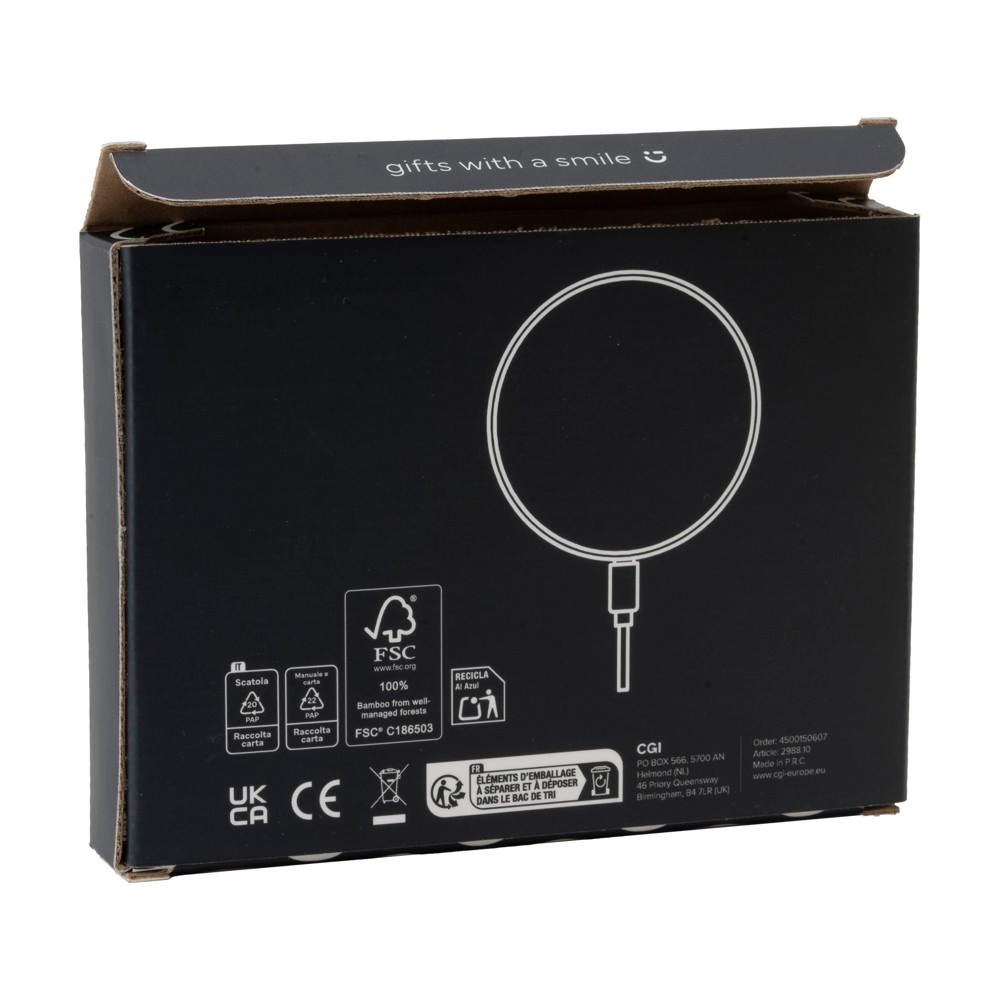 Bamboo 15W Wireless Fast Charger draadloze snellader
