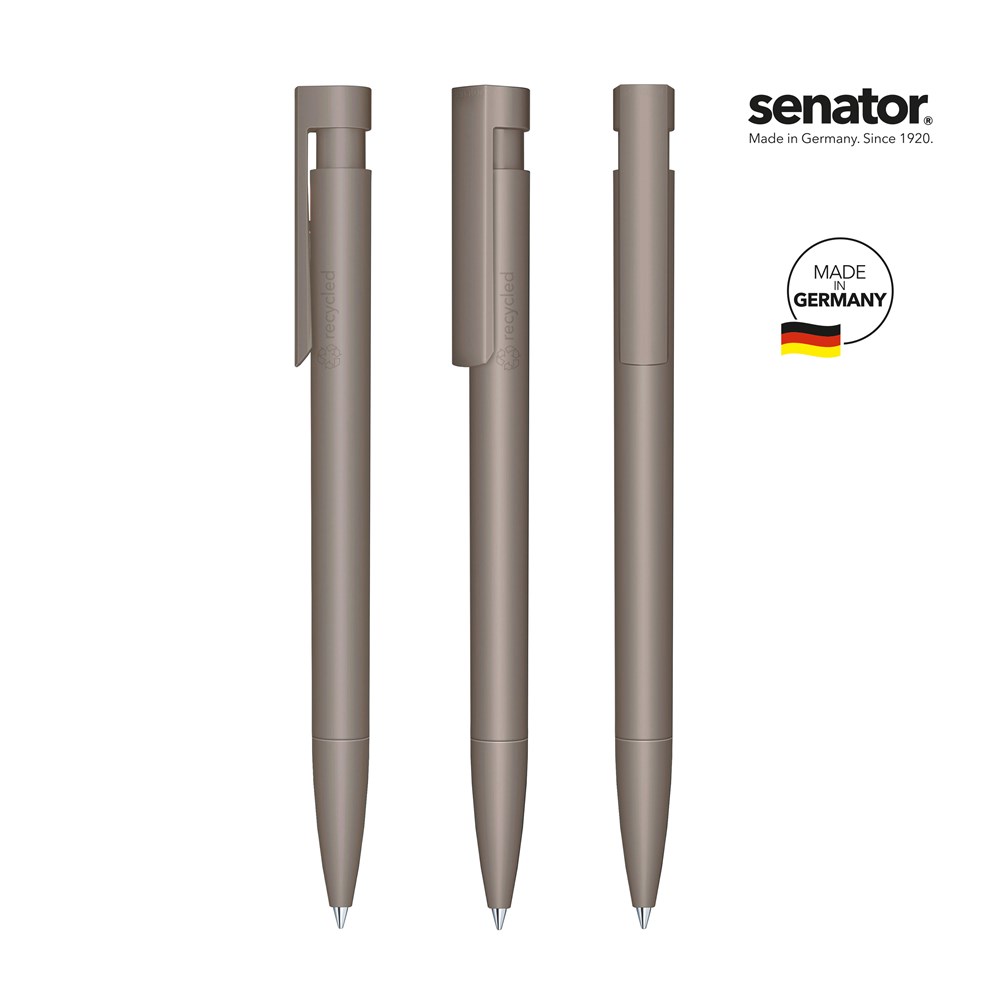 senator® Liberty Matt Recyceld  retractable pen - grijs Warm grijs 10