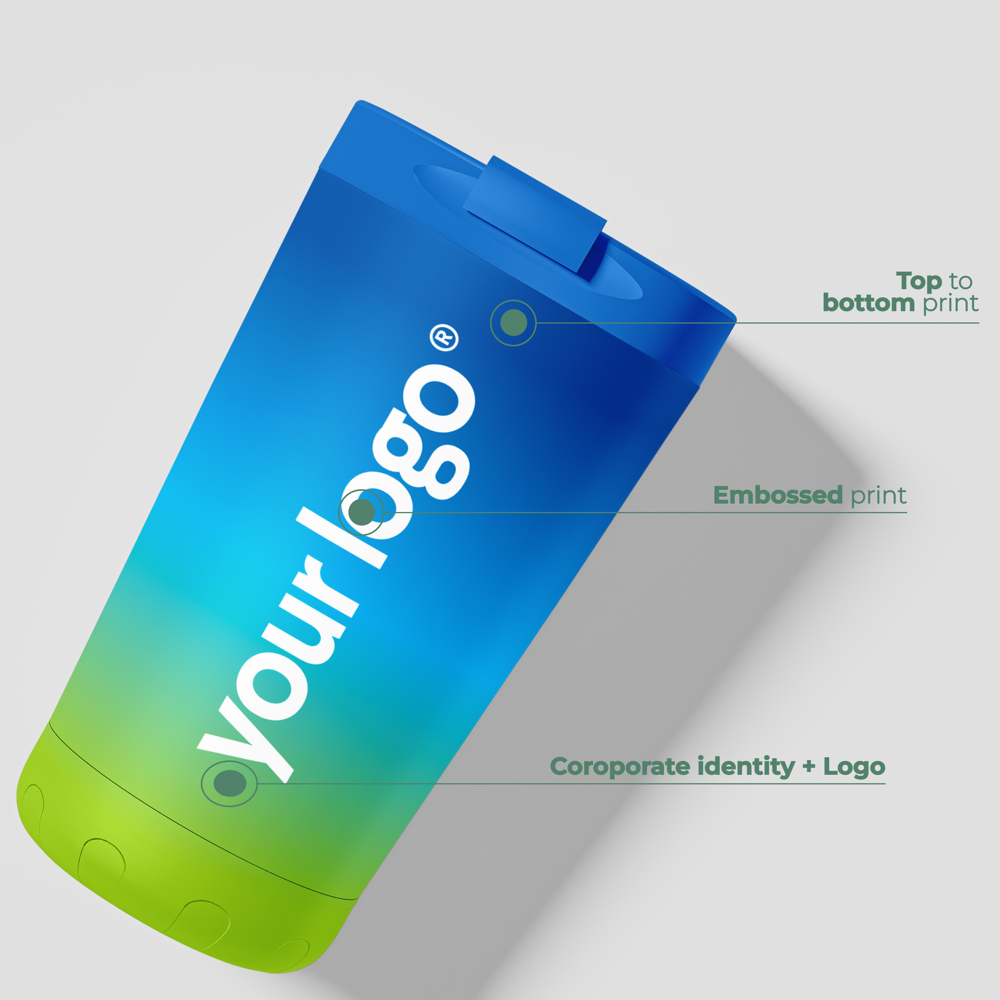 Thermosbeker / Koffiebeker - 360° Rondom Bedrukt (FC) - 350 ml