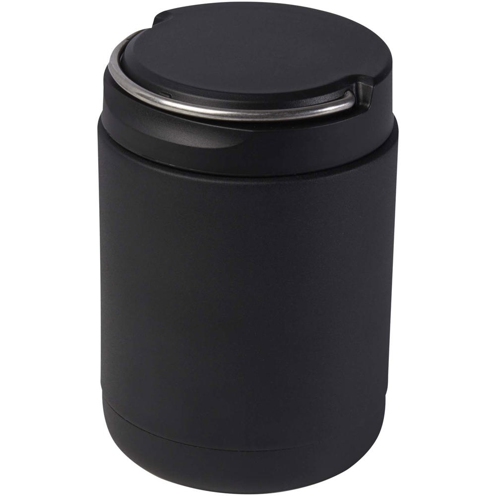 Doveron 500 ml geïsoleerde lunchpot van gerecycled roestvrij staal - zwart